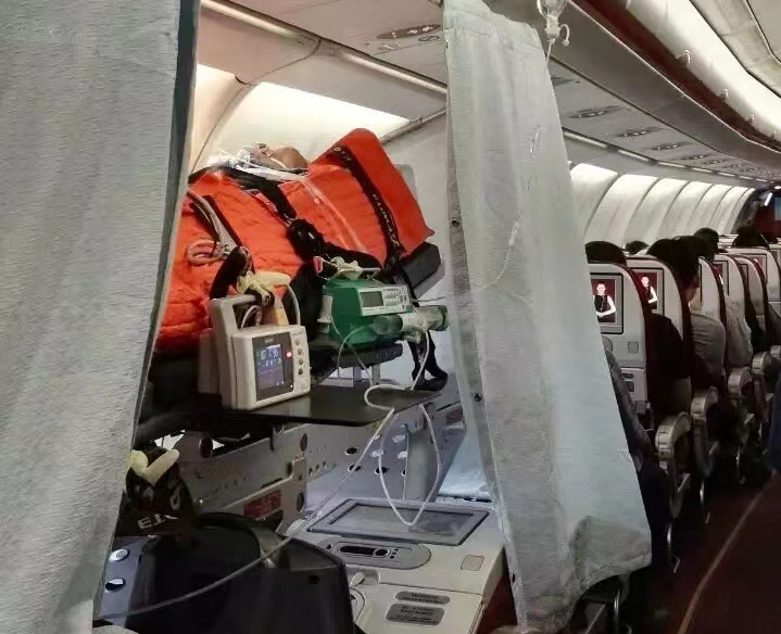 拜城县跨国医疗包机、航空担架